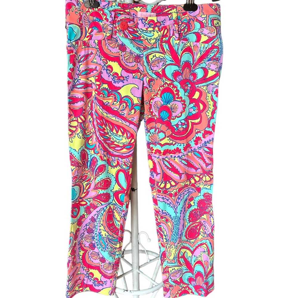 Lilly Pulitzer Shell Paisley Print Crop Pants 🌸🐚🌺